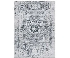 Vintage ARLEN ROSETTE kilimas, baltas, vintažinio stiliaus, 120x170, Hakano