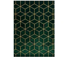 Dywan ESTEMA CUBES spalva butelkowa žalia 160x220 Hakano