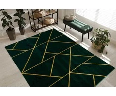 Dywan ESTEMA MARBLEGEO spalva butelkowa žalia 140x190 Hakano