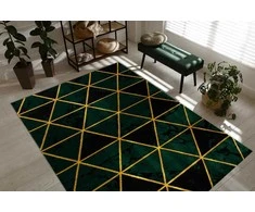 Dywan ESTEMA MARBLETRIANGLES sidabro buteliuko stiklas 120x170 Hakano