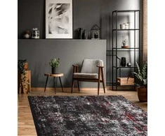 Dywan LEAN ORNAMENT spalva antracito 80x150 Hakano