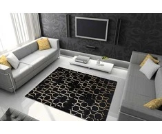 Dywan MOSSE ARTDECO 2 spalva juoda 120x170 Hakano