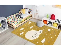 Dywan TINIES MOON spalva musztardowy 140x190 Hakano