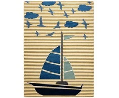 TINIES SAIL spalvos kilimas, garstyčių spalvos, 140x190, Hakano