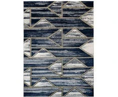Dywan WELLI GEOMETRIC spalva tamsiai mėlyna 140x190 Hakano