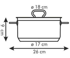 Tescoma puodas su dangčiu, 18 cm, 2 l
