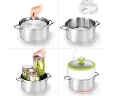 TESCOMA ADAPTERŲ RINKINYS PRODUKTŲ PASTRAVIMUI SU TERMOMETRA Ø 24cm