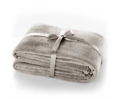 MIC blanket, cappuccino colour, smooth, classic style, microfibre, 200 x 220 cm