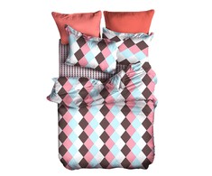 DecoKing Patalynės komplektas Basic Geo AmeliaHome 155 × 220 cm + 1 × 80 × 80 cm