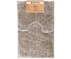 RESTILO mata vonios shiny chenille BATI spalva cappuccino styl skandynawski 50x80+40x50