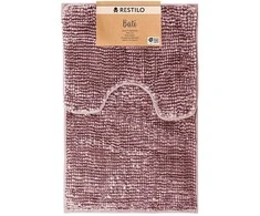 RESTILO mata vonios shiny chenille BATI spalva rožinė styl skandynawski 50x80+40x50