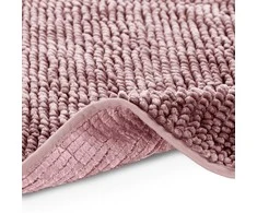 RESTILO mata vonios shiny chenille BATI spalva rožinė styl skandynawski 50x80+40x50