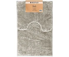 RESTILO mata vonios shiny chenille BATI spalva smėlio spalva styl skandynawski 50x80+40x50
