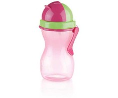 Tescoma Vaikiška gertuvė su šiaudeliu, rožinė, 300 ml