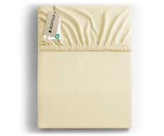 RESTILO AMBER sheet, cream, classic style, jersey material, 100–120x200