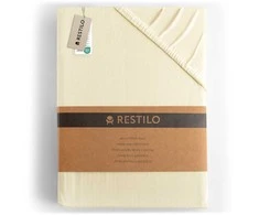 RESTILO AMBER sheet, cream, classic style, jersey material, 100–120x200