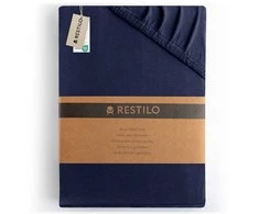Prześcieradło AMBER spalva tamsiai mėlyna styl klasyczny materiał jersey 140-160x200 DecoKing