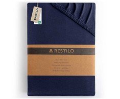 Prześcieradło AMBER spalva tamsiai mėlyna styl klasyczny materiał jersey 200-220x200 DecoKing