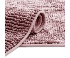 RESTILO mata vonios shiny chenille BATI spalva rožinė styl skandynawski 60x90