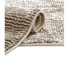 RESTILO mata vonios shiny chenille BATI spalva cappuccino styl skandynawski 60x90