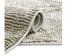 RESTILO mata vonios shiny chenille BATI spalva smėlio spalva styl skandynawski 70x120