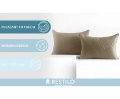 Dekoratyvinis pagalvės užvalkalas su geometriniu raštu smėlio spalvos