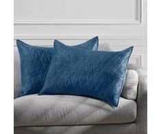 Dekoratyvinis pagalvės užvalkalas tamsiai mėlynas 50×70 cm (2 vnt.)