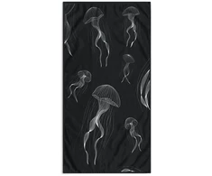 Paplūdimio rankšluostis 90 × 180 cm JELLYFISH