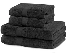 Rankšluostis DecoKing Rankšluosčių komplektas 2 × 70 × 140 cm ir 2 × 50 × 100 cm, tamsiai pilkos spalvos MARINA