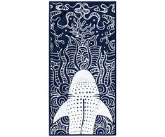 DecoKing Paplūdimio rankšluostis 90 × 180 cm SHARK