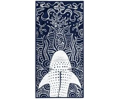 DecoKing Paplūdimio rankšluostis 90 × 180 cm SHARK
