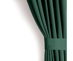 RESTILO BLACKOUT curtain, bottle-žalias, plain, classic, with tieback, classic style, multifunctional tape, heavyweight blackout fabric, 285 x 240 cm