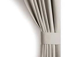 RESTILO BLACKOUT curtain, light beige colour, plain classic design, tieback, classic style, multifunctional tape, heavyweight blackout fabric, 200 x 260 cm