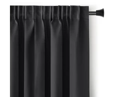 RESTILO BLACKOUT curtain, juodas, smooth, classic, tie-back sash, classic style, multifunctional tape, heavyweight blackout fabric, 200 x 280 cm