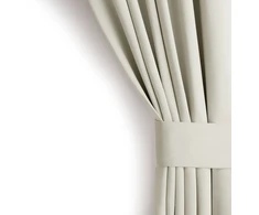 RESTILO BLACKOUT curtain, cream, plain classic, tieback, classic style, multifunctional tape, heavyweight blackout fabric, 285 × 240 cm