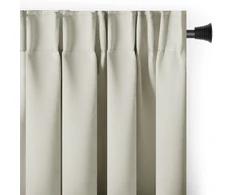 RESTILO BLACKOUT curtain, cream, plain classic, tieback, classic style, multifunctional tape, heavyweight blackout fabric, 285 × 240 cm