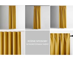 Aksominė užuolaida su kilpomis AmeliaHome 140 × 230 cm, garstyčių