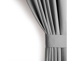 Pilka užuolaida su kilpomis AmeliaHome 200 × 245 cm