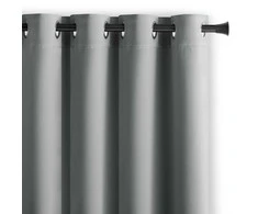 RESTILO blackout curtain, plain classic pilkas, classic style, fabric tieback, sidabrinis eyelets, heavyweight blackout fabric, 140 × 245 cm
