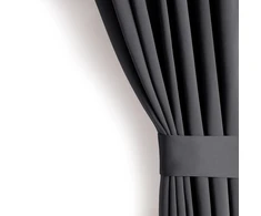 RESTILO BLACKOUT curtain, steel pilkas, plain, classic, tie-back, classic style, multifunctional tape, material: heavy blackout, 200 x 280 cm