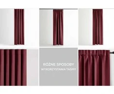 Užuolaida AH BLACKOUT PLEAT WINE 140X175 1PC