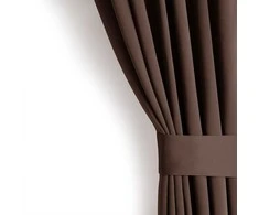 RESTILO zasłona BLACKOUT spalva ruda szarfa upinająca styl klasyczny taśma materiał blackout 140x270