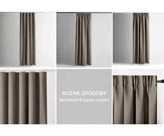 Smėlio spalvos aksominė užuolaida su kilpomis AmeliaHome 200 × 260 cm