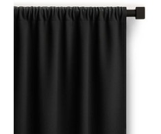 Juoda užuolaida su kilpomis Restilo Carli 200 × 250 cm