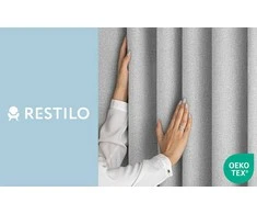 Užuolaida blackout tipo pilka su klostėmis