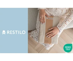 RESTILO VALETA curtain, cappuccino colour, plain, modern boho style, multifunctional tape, fabric type: linen-effect, 140 x 160 cm