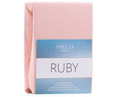 AmeliaHome Paklodė su guma 120–140x200 cm persikinės spalvos