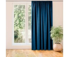Homede Užuolaidos 560×270 cm indigo spalvos chenille INDYGO