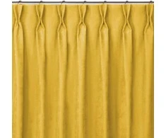 Homede Užuolaidos 560×225 cm iš chenilio, garstyčių spalvos CHENILLE FLEX