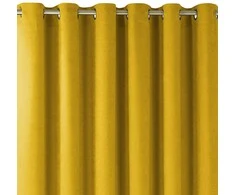 Homede Užuolaidos iš čenilės 140×300 garstyčių spalvos